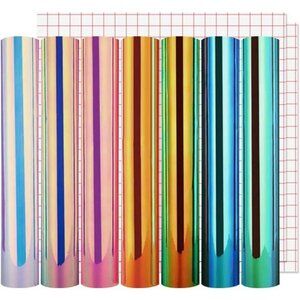 9 Pack Holographic Vinyl for Cricut - 12"x12" Permanent Holographic Vinyl Sheets